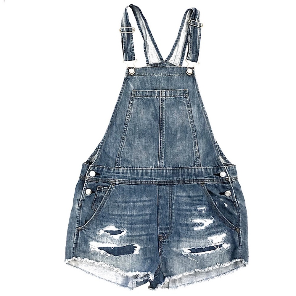 American Eagle Outfitters Distressed Overall Shorts